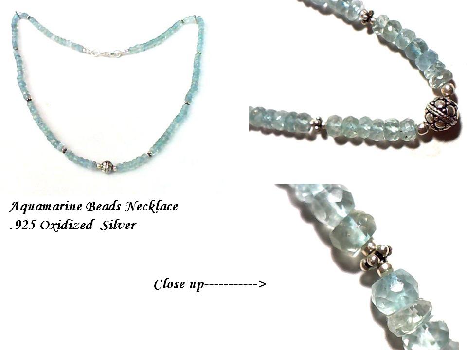 Aquamarine Beads Necklace Manufacturer Supplier Wholesale Exporter Importer Buyer Trader Retailer in Jaipur Rajasthan India